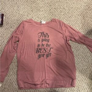 Motherhood Mauve Graphic Maternity Long Sleeve Tee